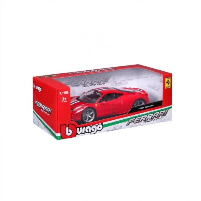 Bburago 1:18 Ferrari 458 Speciale Ferrari Race&Play červená 18-16002