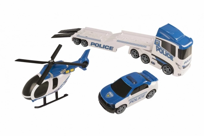 Teamsterz policejní přepravní sada s helikoptérou a zvukovými a světelnými efekty