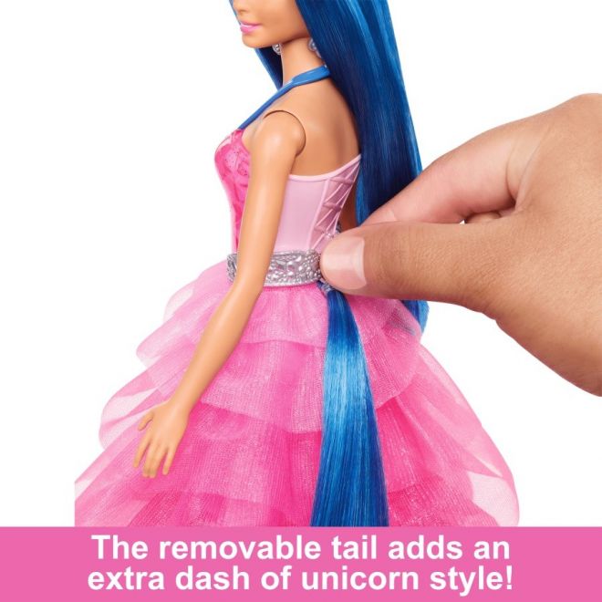 Panenka Barbie princezna Sapphire + okřídlený jednorožec