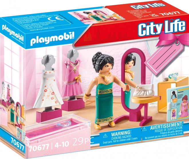 PLAYMOBIL® City Life 70677 Dárkový set Butik se společenskou módou