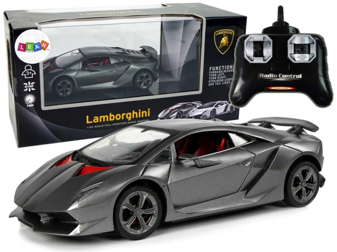 Sportovní auto R/C 1:24 Lamborghini Silver 2.4 G Lights