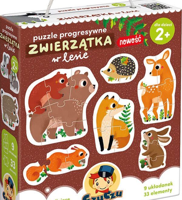 CZUCZU Puzzle Zvířátka z lesa 9v1 (2-6 dílků)