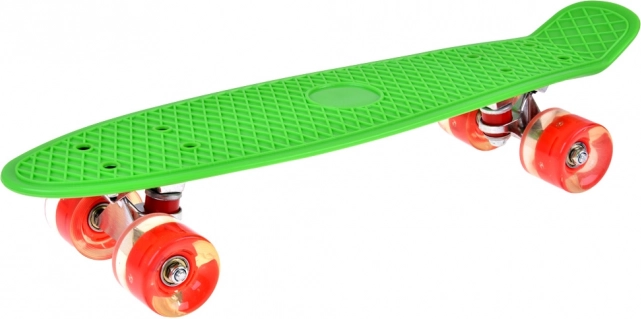 LED skateboard se svítícími kolečky