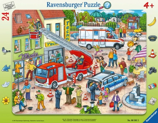 RAVENSBURGER Puzzle Záchrana zvířátek 24 dílků