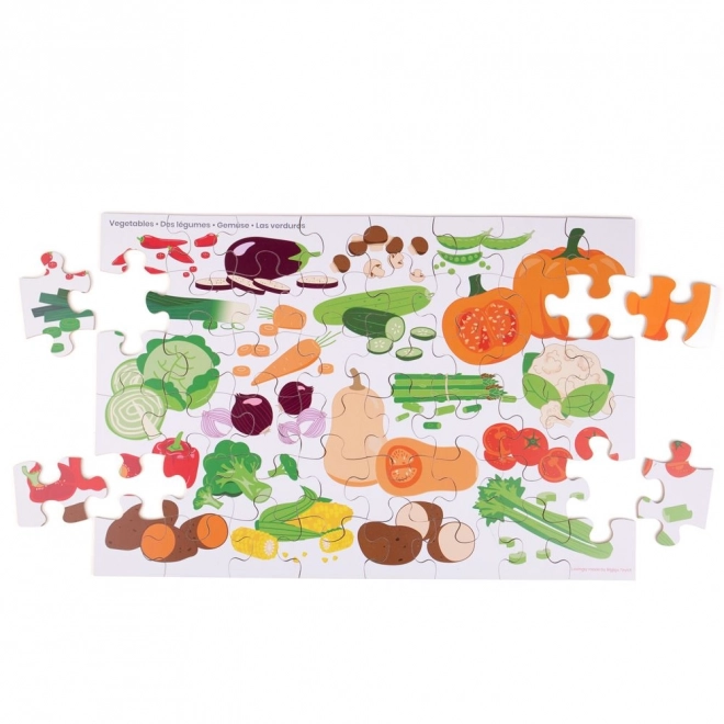 Bigjigs Toys Podlahové puzzle Zelenina