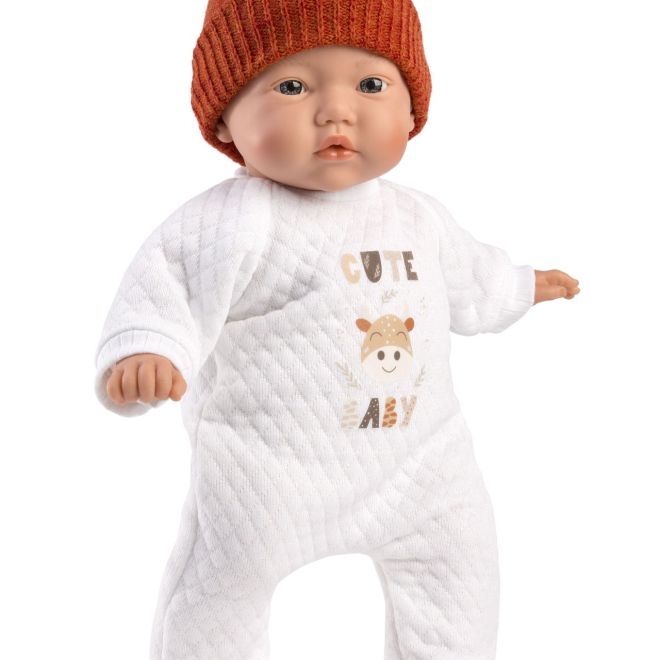Llorens 63304 LITTLE BABY - realistická panenka miminko s měkkým látkovým tělem - 32 cm