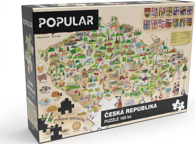 Popular Puzzle Mapa České republiky 160 dílků