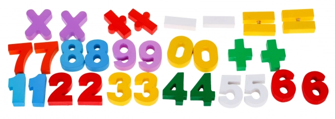 Dřevěná vzdělávací sada 3 v 1 pro děti 3+ Učí se matematiku a hodiny