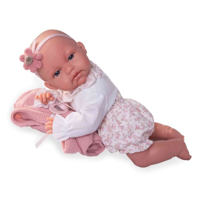Antonio Juan 70358 TONETA - realistická panenka miminko se speciální pohybovou funkcí a měkkým látkovým tělem - 34 cm