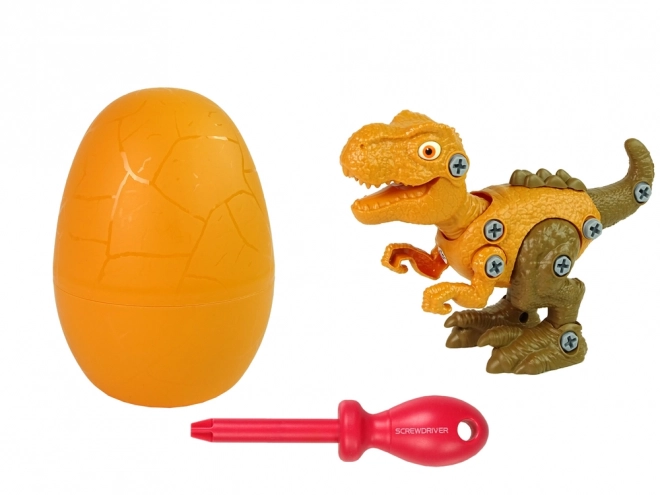 Tyranosaurus Rex Dinosaurus Set s vejcem DIY Šroubovák Orange