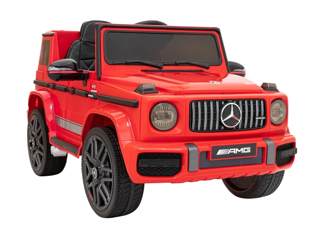 Mercedes AMG G63 pro děti Červený + dálkové ovládání + MP3 LED + pomalý start + EVA + pásy