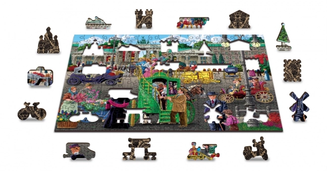 WOODEN CITY Dřevěné puzzle Pařížské náměstí v Berlíně 2v1, 200 dílků EKO