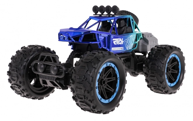 REAL ROCK Crawler s funkcí kouře R/C modrý