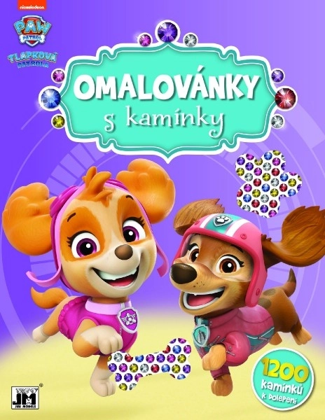 Omalovánky s kamínky Tlapková patrola/Paw patrol A4 21x28cm