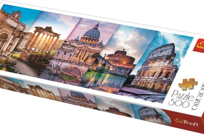 TREFL Panoramatické puzzle Cestování po Itálii 500 dílků