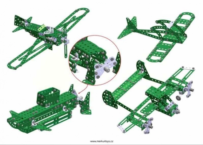 Merkur Helikopter Set, 515 dílů, 40 modelů