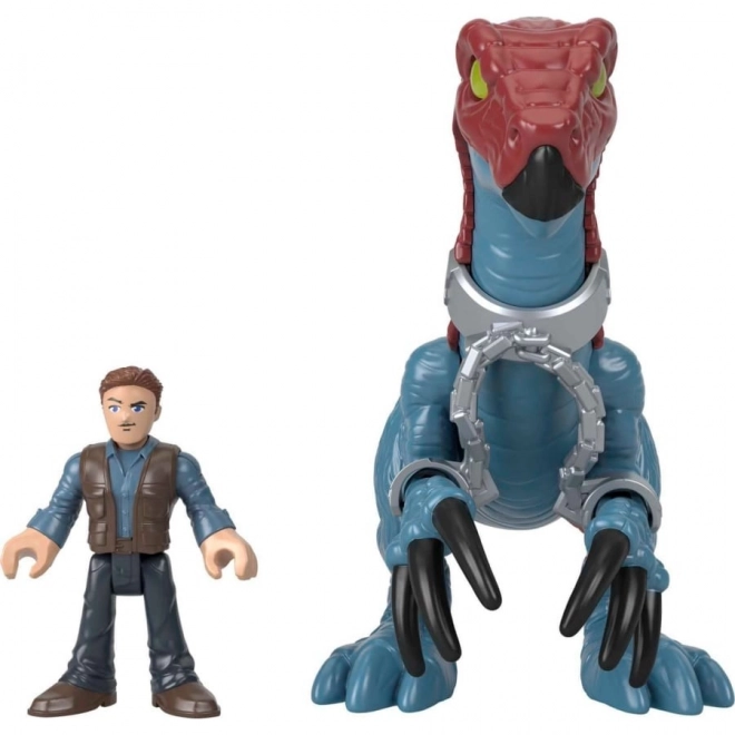 Zestaw figurek Jurassic World Imaginext Therizinosaurus a Owen