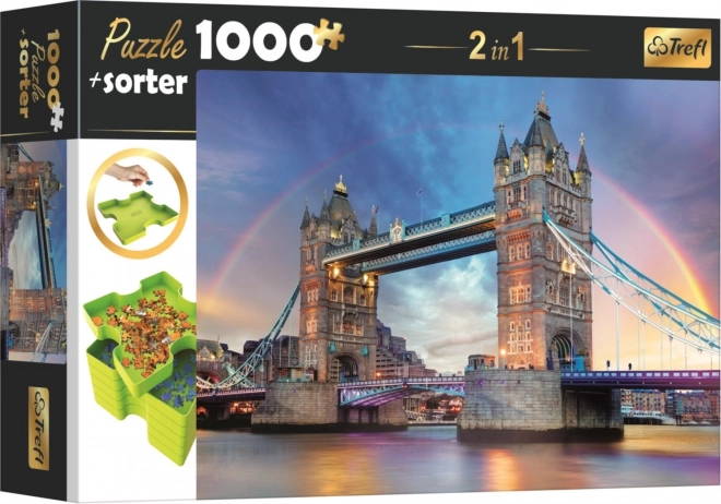 TREFL Puzzle s třídičem 2v1 Tower Bridge, Londýn 1000 dílků