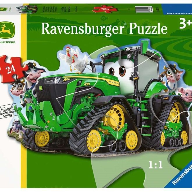 RAVENSBURGER Obrovské podlahové puzzle John Deere Traktor 24 dílků
