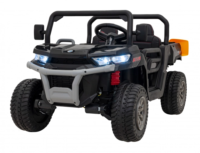 Auto Pick-Up Speed 900 pro děti černé + pohon 4x4 + pohyblivá pumpa + zavazadlový prostor + dálkové ovládání + lopata + LED audio