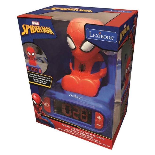 Dětský budík Spider-Man s nočním světlením