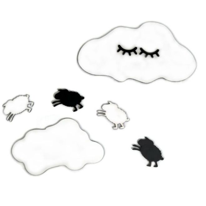 Dekorativní mraky s ovcemi