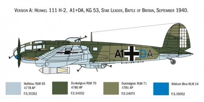 Plastikový model Heinkel He 111H Battle of Britain 80th