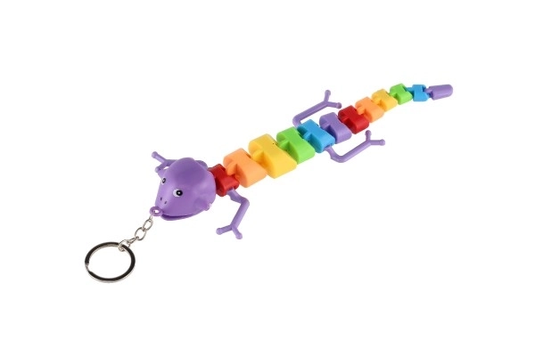 Přívěšek ještěrka/had/chameleon plast 28cm na baterie se světlem mix barev