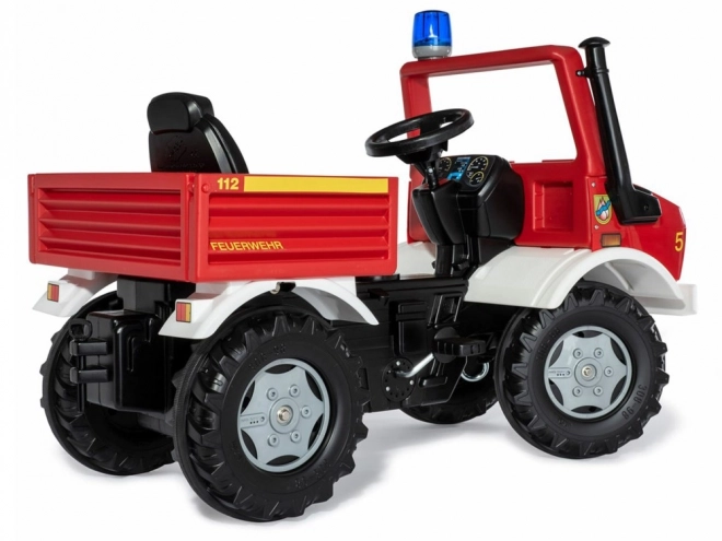Dětský hasičský vůz Mercedes Unimog na pedály