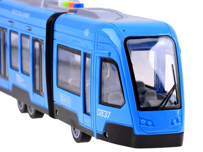 Kloubový modrý světelný zvuk TRAMWAY ZA3834