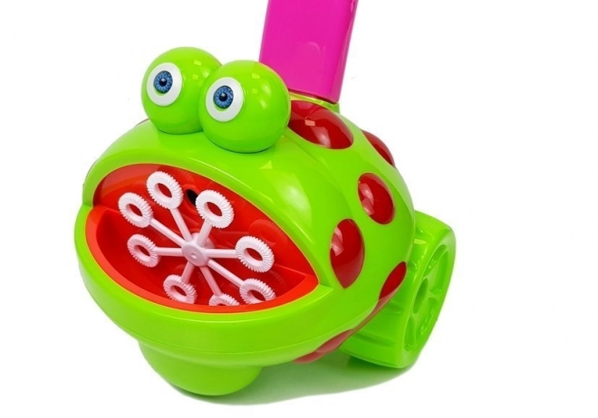 Mýdlová bublina Machine Frog s růžovou rukojetí Light Music