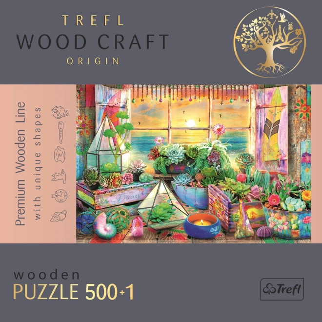 Dřevěné puzzle TREFL Wood Craft Plážový domek