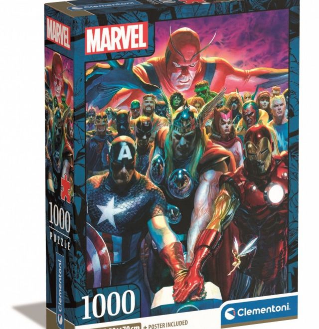 Puzzle 1000 prvků Kompaktní Marvel The Avengers