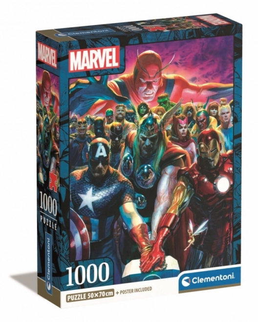 Puzzle 1000 prvků Kompaktní Marvel The Avengers