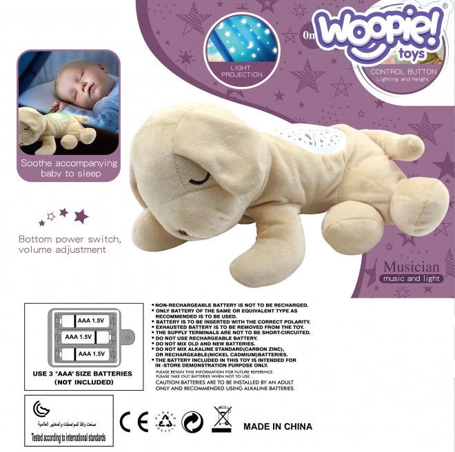 Woopie plyšový usínánek projektor Hroch