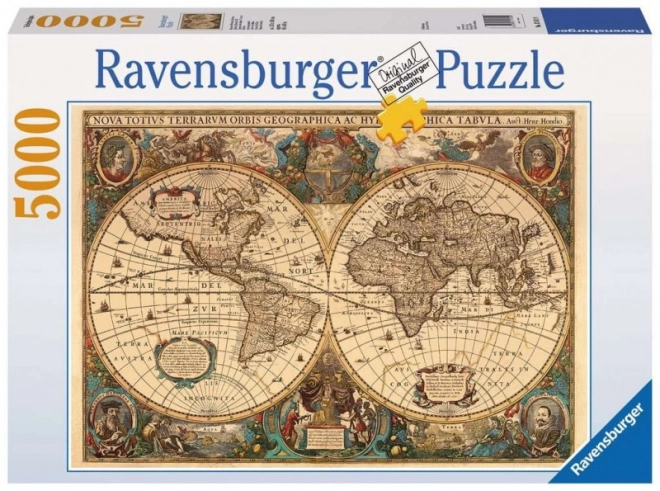 Puzzle 5000 prvků Stará mapa světa