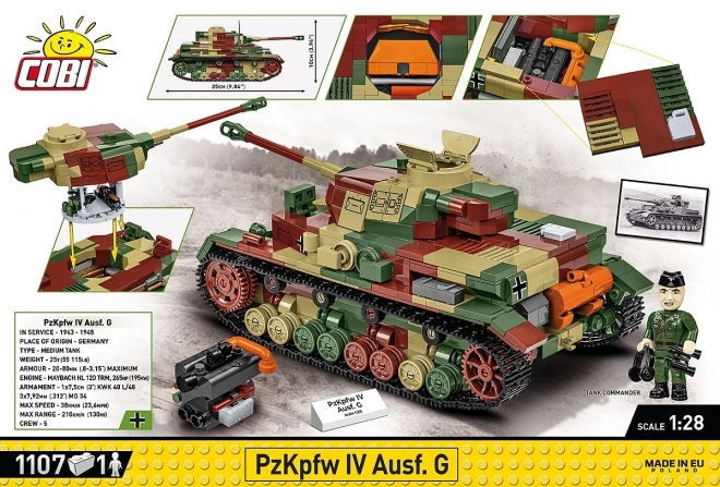 Druhá světová válka PZKPFW IV AUSF.G 1107 bloků