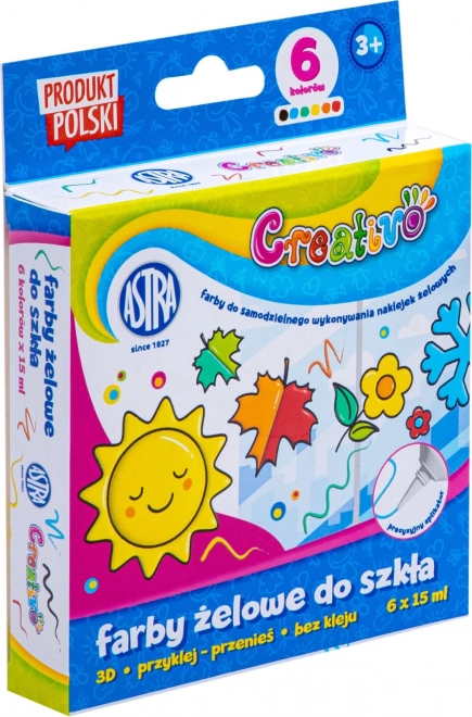 ASTRA CREATIVO Gelové barvy na sklo 6x15ml