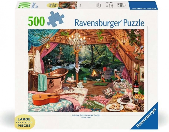 RAVENSBURGER Puzzle Útulná chata XXL 500 dílků