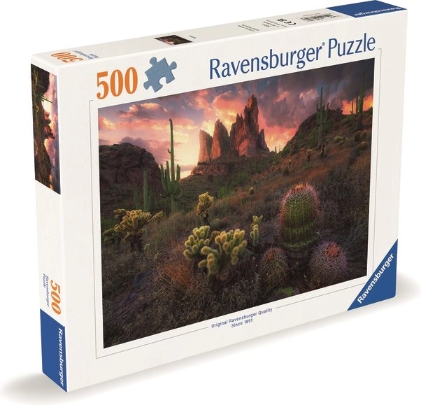 Ravensburger puzzle Kaktusy za soumraku