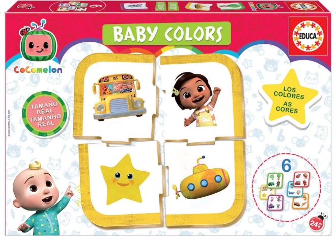 EDUCA Baby puzzle CoComelon: Poznávej barvy 6x4 dílky