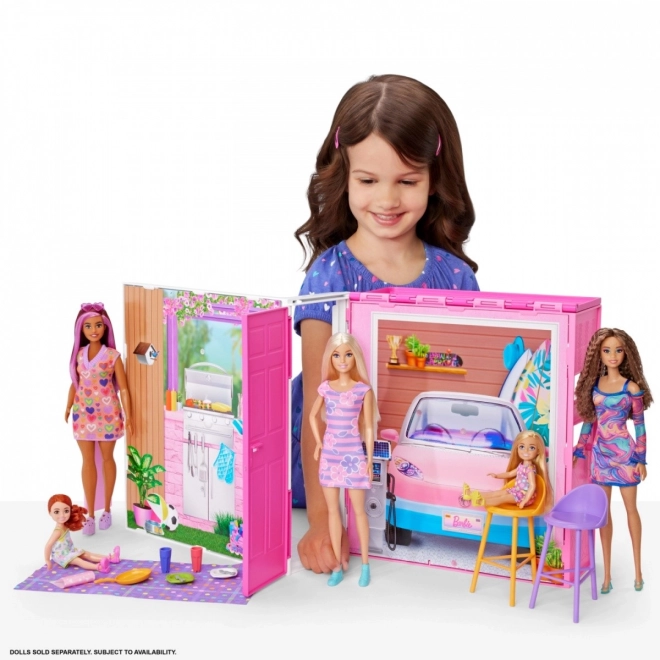 Útulný domeček pro panenky Barbie s příslušenstvím