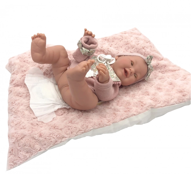 Antonio Juan 50162  MIA - mrkací a čůrající realistická panenka miminko s celovinylovým tělem - 42 cm