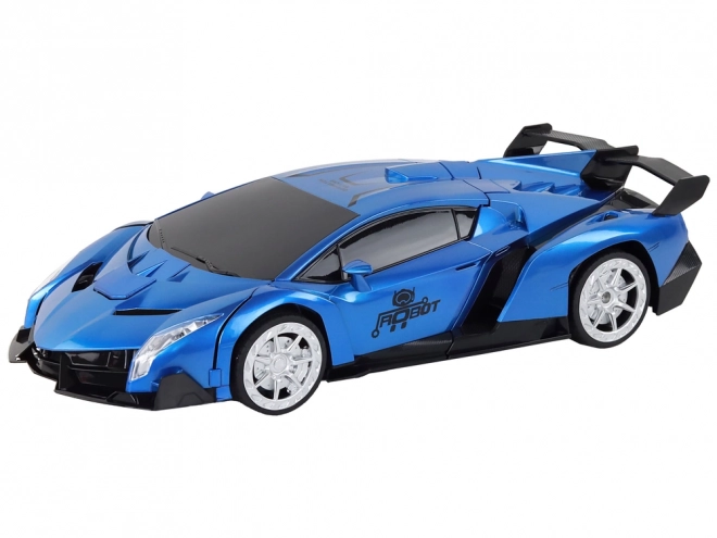 Robotické auto transformace R/C 1:10 Modré ovládání gesty
