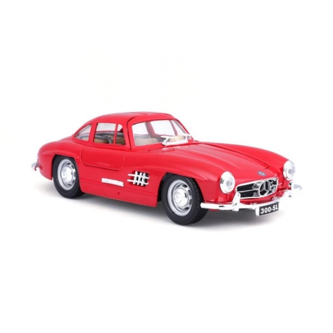 Mercedes Benz 300SL Červený Kovový Model 1:24