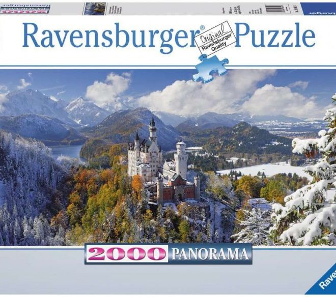 Puzzle Panorama 2000 prvků Zámek Neuschwanstein