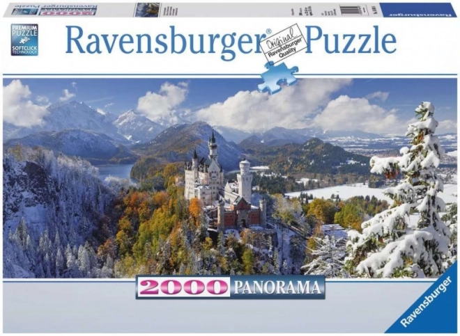 Puzzle Panorama 2000 prvků Zámek Neuschwanstein