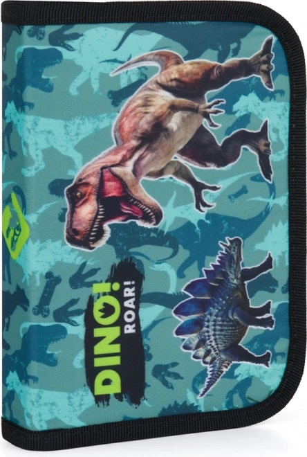 Školní penál Dino s dvěma chlopněmi