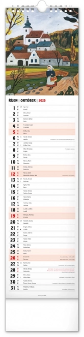 Nástěnný kalendář Josef Lada 2025, 12 × 48 cm