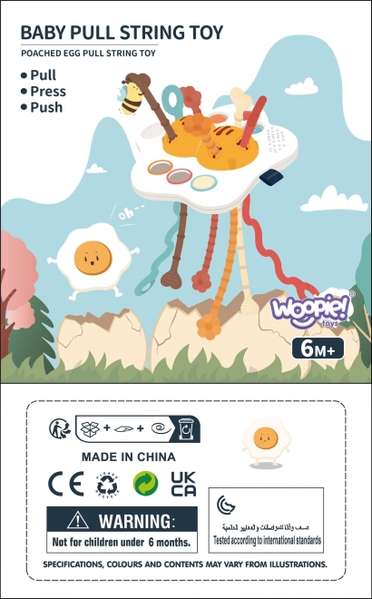Woopie senzorická hračka Montessori kousátko chrastítko UFO